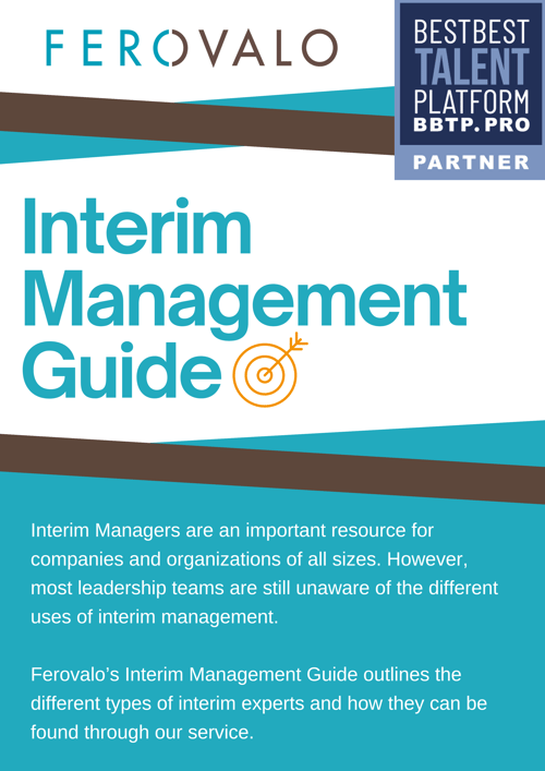 Ferovalo’s Interim Management Guide outlines the different types of interim experts and how they can be found through our service. 